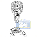 18K White Gold 1.65 ct Diamond Womens Earrings - 24diamonds.com