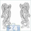 18K White Gold 0.74 ct Diamond Womens Earrings - 24diamonds.com