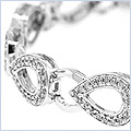 14K White Gold 1.00 ct Diamond Womens Bracelet 7 1/2 Inches - 24diamonds.com