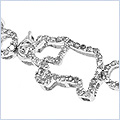 14K White Gold 2.55 ct Diamond Womens Elephant Bracelet  7 1/2 Inches - 24diamonds.com