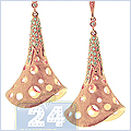 14K Rose Gold 0.36 ct Diamond Womens Earrings - 24diamonds.com
