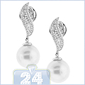 14K White Gold 0.30 ct Diamond Womens Earrings - 24diamonds.com