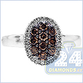 14K White Gold 0.50 ct Cognac Diamond Womens Ring - 24diamonds.com