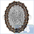14K White Gold 1.70 ct Cognac Diamond Womens Ring - 24diamonds.com