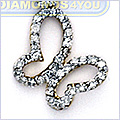 14K Yellow Gold 1.10 ct Diamond Womens Butterfly Pendant - 24diamonds.com