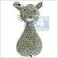 14K White Gold Cat 1.25 ct Diamond Women's Pendant - 24diamonds.com