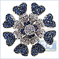 14K White Gold 1.00 ct Diamond Sapphire Womens Ring - 24diamonds.com
