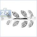 14K White Gold 0.16 ct Diamond Womens Leaf Ring - 24diamonds.com