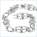14K White Gold Mens 1.30 ct Diamond Chain 30 Inches - 24diamonds.com