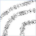 14K White Gold Mens 4.10 ct Diamond Chain 30 Inches - 24diamonds.com