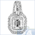 18K White Gold 0.84 ct Diamond Womens Pendant - 24diamonds.com