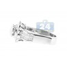 14K White Gold 1.32 ct Diamond Cluster Womens Flower Engagement Ring