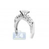 14K White Gold 0.90 ct Diamond Vintage Engagement Ring