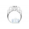 14K White Gold 0.98 ct Diamond Circles Womens Engagement Ring