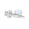 14K White Gold 0.85 ct Diamond Cluster High Mounted Engagement Ring