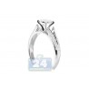 14K White Gold 0.72 ct Diamond Cluster Vintage Engagement Ring