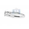 14K White Gold 0.72 ct Diamond Cluster Vintage Engagement Ring