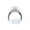 14K White Gold 1.36 ct Diamond Illusion Engagement Ring