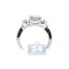 14K White Gold 1.08 ct Diamond Cluster Engagement Ring