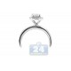 14K White Gold 0.44 ct Diamond Halo Cluster Engagement Ring