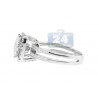14K White Gold 1.49 ct Diamond Womens Halo Engagement Ring