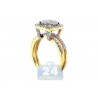 14K Yellow Gold 1.46 ct Diamond Womens Halo Engagement Ring