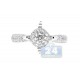 14K White Gold Fancy Prongs 0.85 ct Diamond Engagement Ring