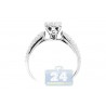 14K White Gold 0.99 ct Diamond Cluster Womens Engagement Ring