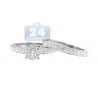 14K White Gold 1.31 ct Diamond Engagement Wedding Rings Set