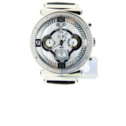 Aqua Master Exclusives Round Diamond Womens Leather Band Watch