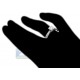 14K White Gold 0.74 ct Diamond Cluster Engagement Ring