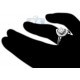18K White Gold 0.71 ct Diamond Pear Shape Engagement Ring