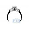 18K White Gold 1.18 ct Multistone Diamond Engagement Ring