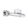 18K White Gold 1.18 ct Multistone Diamond Engagement Ring