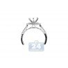 14K White Gold 0.49 ct Diamond Double Halo Infinity Engagement Ring Setting