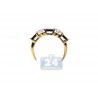 14K Yellow Gold 1.14 ct Mixed Cut Diamond Womens Band Ring