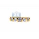 14K Yellow Gold 1.14 ct Mixed Cut Diamond Womens Ring