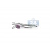 14K White Gold 0.65 ct Diamond Pink Sapphire Engagement Ring Setting
