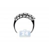 14K White Gold 1.20 ct 6 Stone Diamond Womens Anniversary Ring
