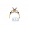 14K Yellow Gold 0.51 ct Diamond Double Halo Wide Engagement Ring Setting