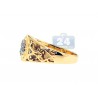 14K Yellow Gold 0.51 ct Diamond Vintage Openwork Mens Ring