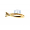 14K Yellow Gold 0.82 ct Mixed Cut 3 Stone Diamond Engagement Ring