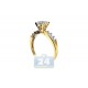 14K Yellow Gold 0.72 ct Round Cut Diamond Engagement Ring