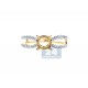 14K Yellow Gold 0.52 ct Diamond Openwork Engagement Ring Setting