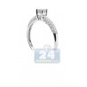 14K White Gold 0.81 ct Diamond Round Solitaire Engagement Ring