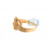 14K Yellow Gold 0.68 ct Diamond Vintage Woven Womens Ring