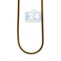 Yellow Gold Plated Stainless Steel Snake Mens Chain 36 Inches