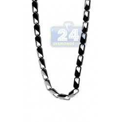 Polished Stainless Steel Link Mens Chain 30 Inches