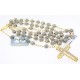 14K Yellow Gold 29.00 ct Diamond Rosary Beads Mens Necklace