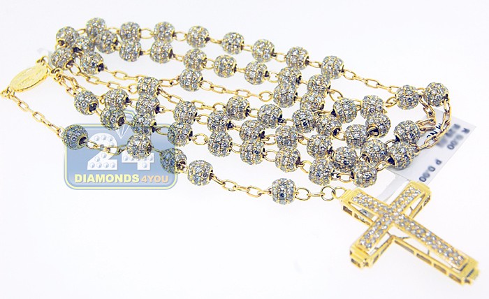 Religious Jewelry by LABLINGZ 10K Two-Tone Yellow Gold Rosary Prayer Cross  Necklace (16.0) : Clothing, Shoes & Jewelry - Amazon.com